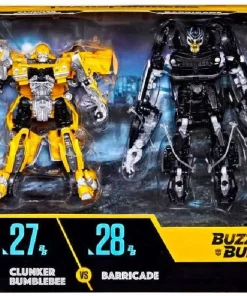 Best Sale 💯 Transformers Buzzworthy Bumblebee Studio Series Clunker Bumblebee VS Barricade Exclusive Deluxe Action Figure 2-Pack [27 & 28] 👏
