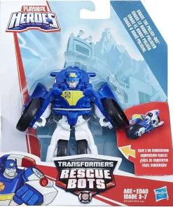 Best Sale 🔔 Transformers Rescue Bots Chase the Police-Bot Action Figure [Damaged Package] 💯