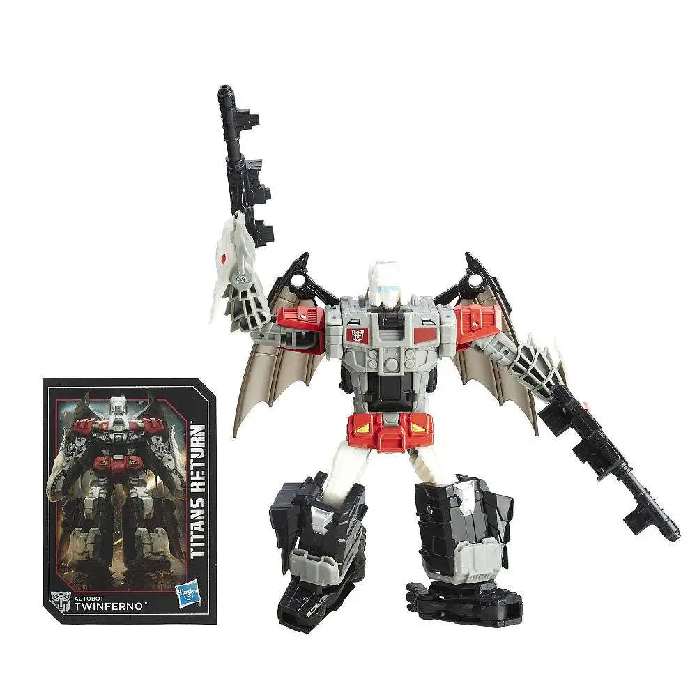 Best deal β€οΈ Transformers Generations Titans Return Daburu & Autobot Twinferno Deluxe Action Figure βοΈ - Image 4