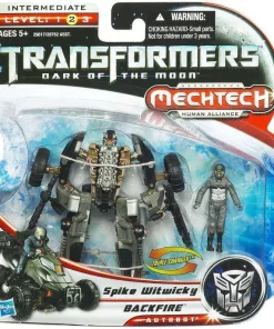 Cheapest 🥰 Transformers Dark of the Moon Mechtech Backfire with Spike Witwicky Action Figure Set [Damaged Package] ✔️