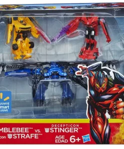 Cheapest 🤩 Transformers Age of Extinction Bumblebee & Strafe vs. Decepticon Stinger Exclusive Action Figure 3-Pack [Damaged Package] 💯