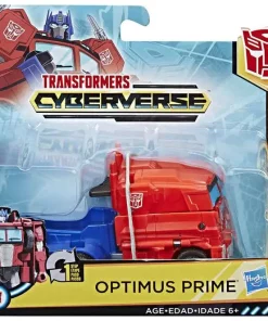 Best Sale 😀 Transformers Cyberverse 1 Step Changer Optimus Prime 4.25" Action Figure [2018] 🎁