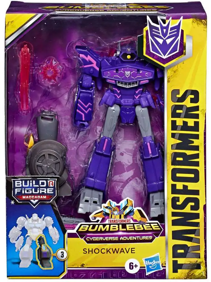 Outlet โ๏ธ Transformers Bumblebee Cyberverse Adventures Build a Maccadam Shockwave Deluxe Action Figure ๐ฅฐ