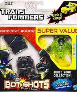 Promo 😀 Transformers Bot Shots Battle Game Nemesis Prime, Megatron & Acid Storm Action Figure 3-Pack 🥰