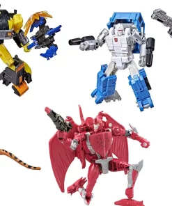 Discount 💯 Transformers Generations War for Cybertron Golden Disk Collection Chapters 1-4 Autobot Jackpot with Sights, Autobot Road Ranger & Autobot Puffer, Mutant Tigatron & Terrorsaur Exclusive Set of 4 Action Figures 😍