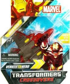 Flash Sale 😀 Marvel Transformers Crossovers Iron Man Action Figure [Jet Plane] 🤩