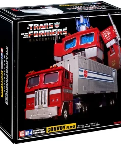 Discount ✨ Transformers Japanese Masterpiece Collection Optimus Prime Convoy 1:24 Action Figure MP-04 [With Trailer, Damaged Package] ⭐