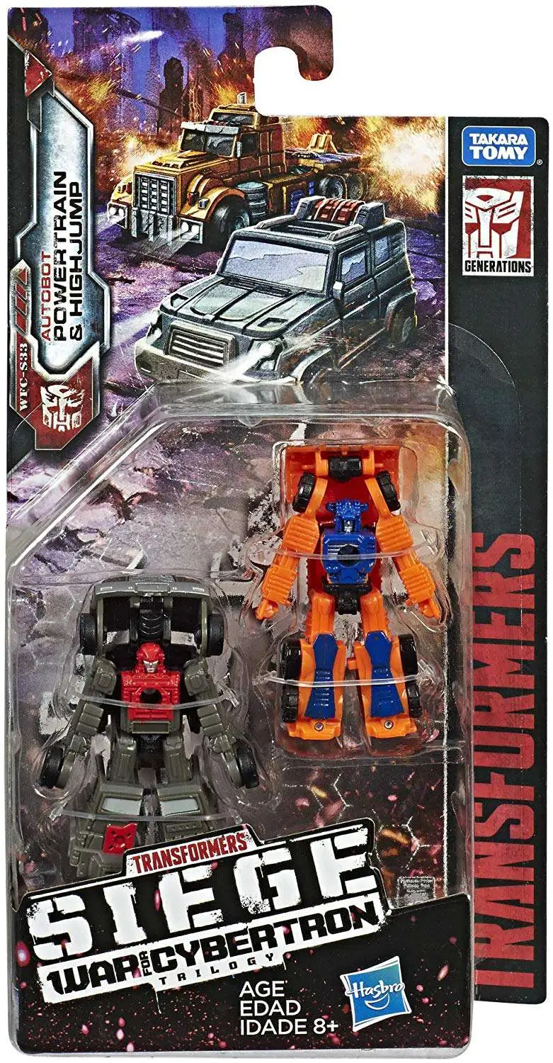 Promo 🛒 Transformers Generations Siege: War for Cybertron Trilogy Powertrain & Highjump Micromaster Action Figure 2-Pack WFC-S33 🥰