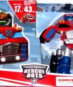 Coupon 😀 Transformers Playskool Heroes Rescue Bots Optimus Prime Rescue Trailer Exclusive Playset [Damaged Package] 🎁
