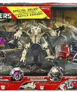 New 🎉 Transformers Movie Optimus Prime, Arcee & Starscream Exclusive Action Figure 3-Pack [Battle Damaged] ❤️
