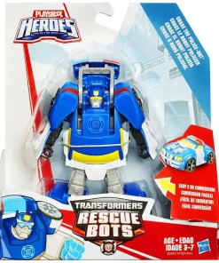Coupon 👍 Transformers Playskool Heroes Rescue Bots Chase the Police Bot Action Figure [Rescan, 2015, Damaged Package] ⌛