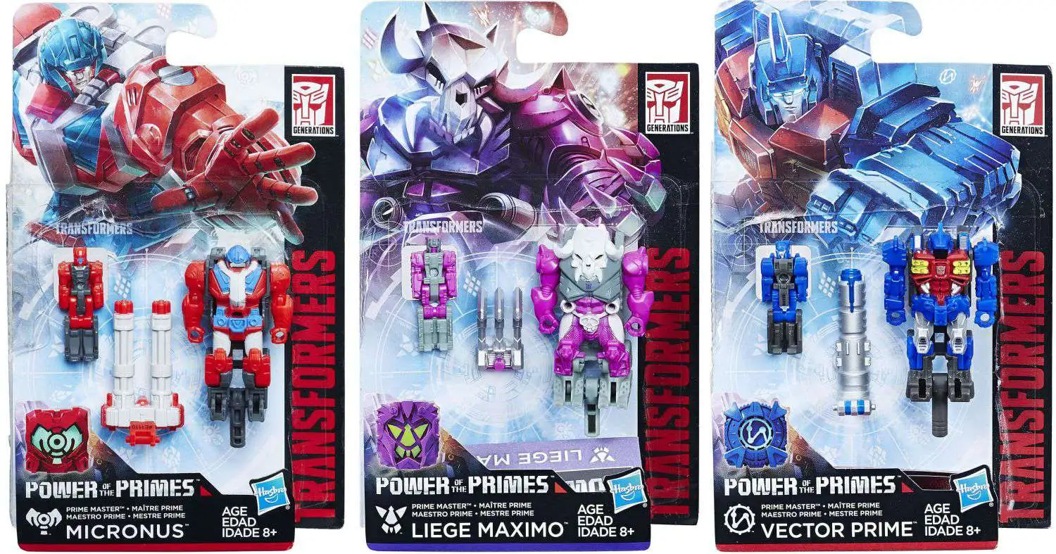 Buy 😍 Transformers Generations Power of the Primes Liege Maximo, Micronus & Vector Prime Master Set of 3 Action Figures 🛒