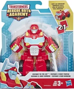 Coupon 🥰 Transformers Playskool Heroes Rescue Bots Academy Heatwave the Fire-Bot 4.5" Action Figure [Classic] 🔥