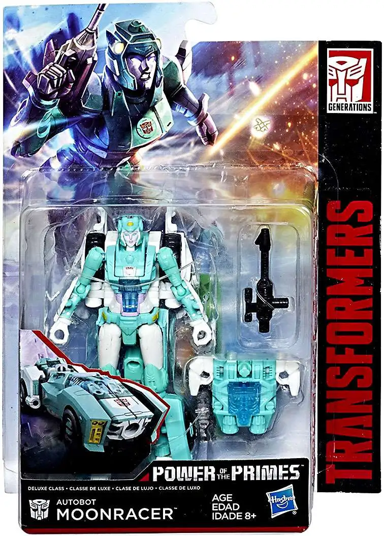 Promo โ๏ธ Transformers Generations Power of the Primes Autobot Moonracer Deluxe Action Figure ๐