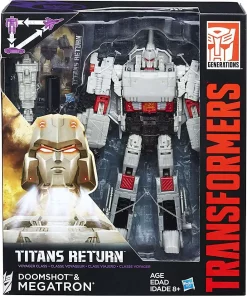 Hot Sale 👏 Transformers Generations Titans Return Doomshot & G1 Megatron Voyager Action Figure [Damaged Package] 🔥
