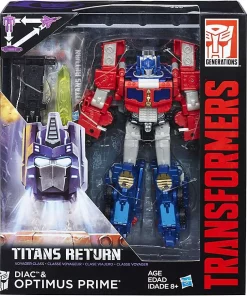 Deals 😍 Transformers Generations Titans Return Diac & G2 Optimus Prime Voyager Action Figure [Damaged Package] ✨