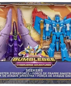 Outlet 😀 Transformers Bumblebee Cyberverse Adventures Sinister Strikeforce Seekers Action Figure 4-Pack [Thrust, Skywarp, Thundercracker & Starscream] 😉