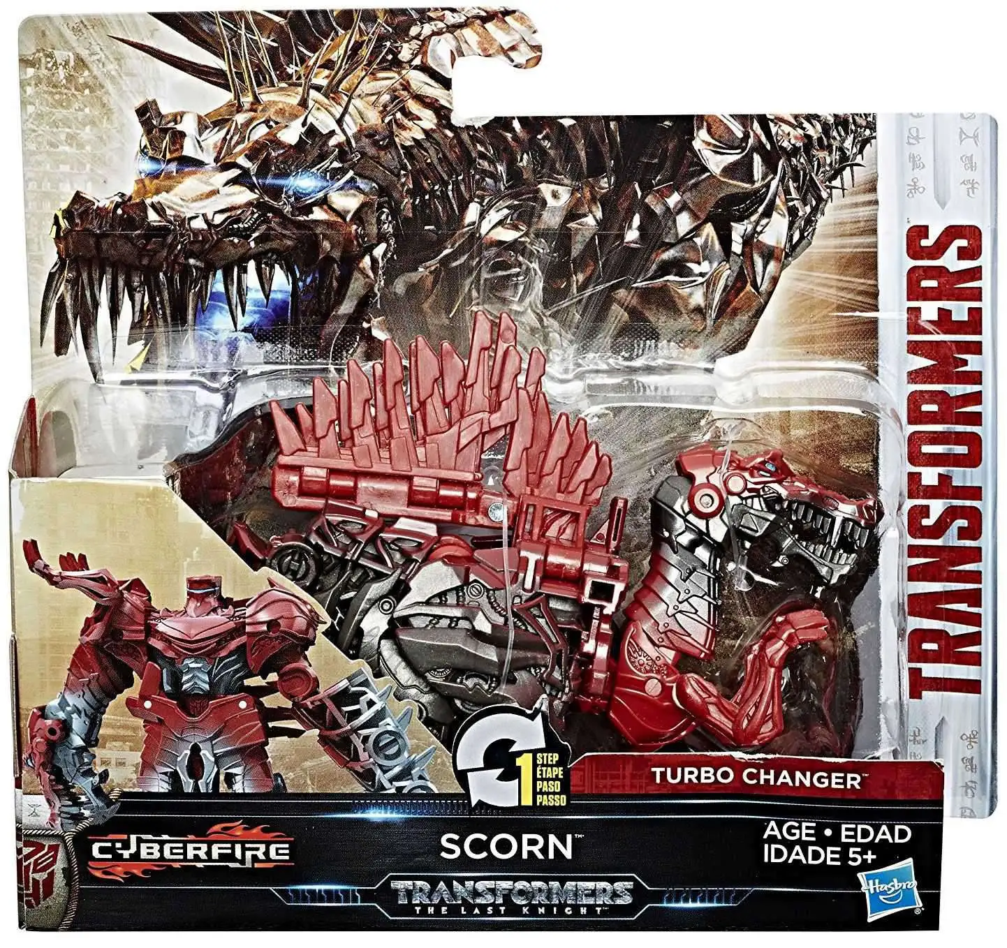Buy 🛒 Transformers The Last Knight 1 Step Turbo Changer Scorn 4.25" Action Figure 🎉