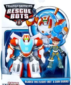 Best Sale 🎉 Transformers Playskool Heroes Rescue Bots Blades The Flight-Bot & Dani Burns Action Figure 🛒