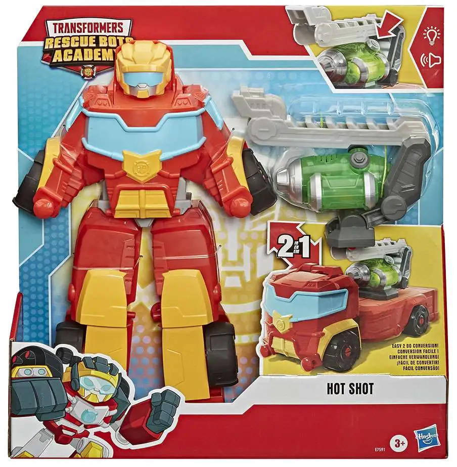 Best deal 🛒 Transformers Playskool Heroes Rescue Bots Academy Big Rescue Hot Shot Action Figure 🤩